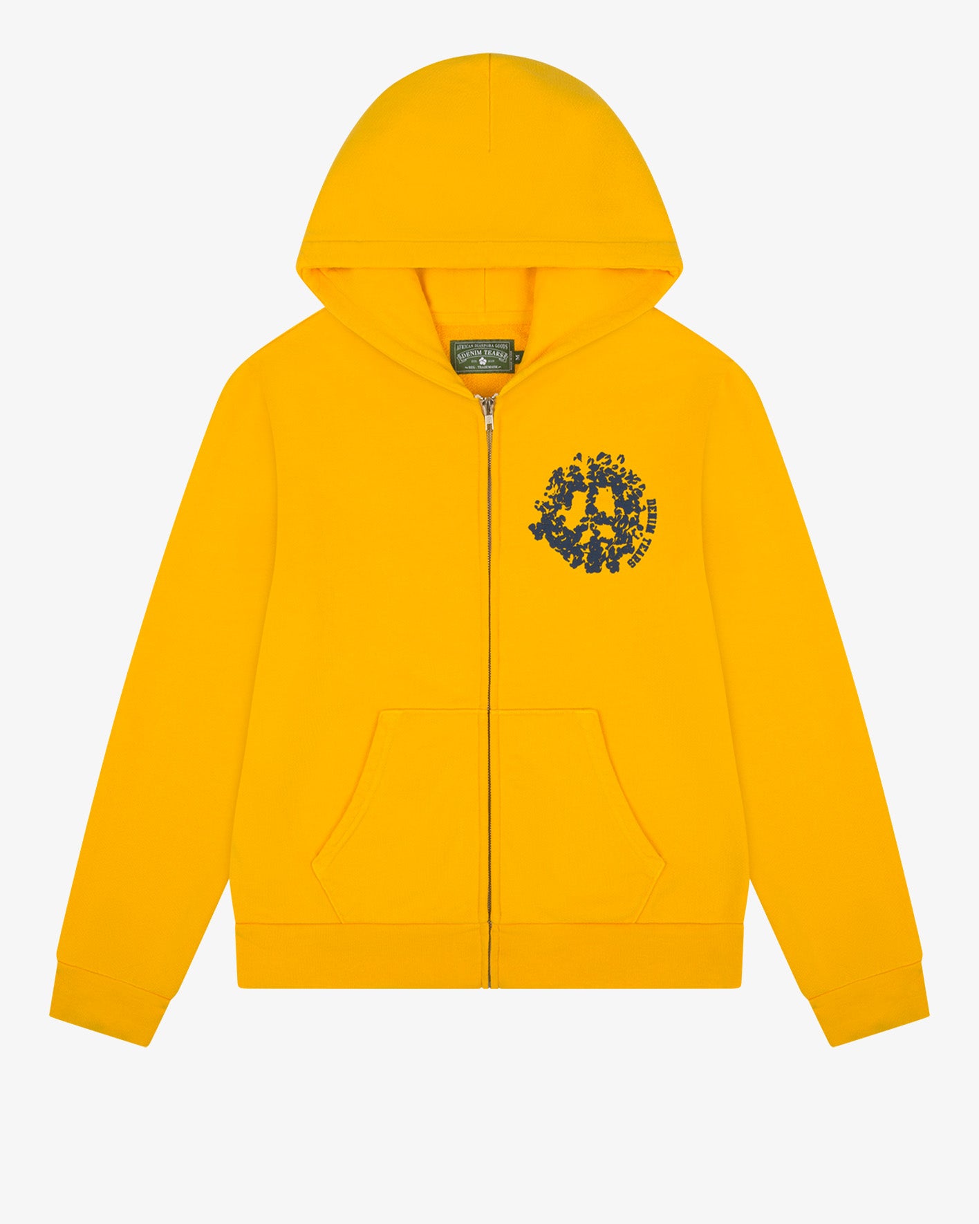 DENIM TEARS Denim University Zip Hoodie (Yellow) - Main Image
