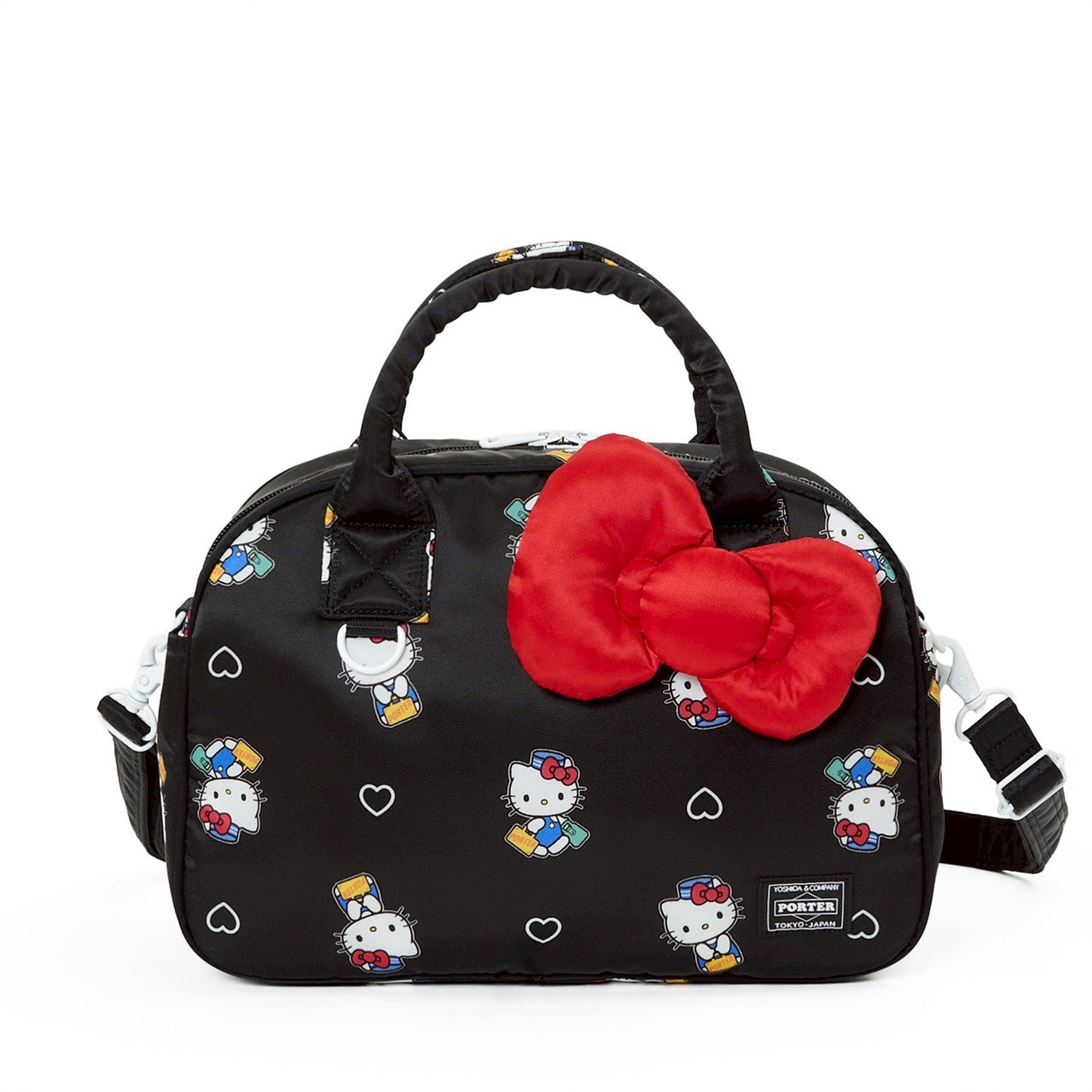 PORTER HELLO KITTY ハローキティ 2WAY ダッフルバッグ PORTER: HELLO KITTY x PORTER 2WAY DUFFLE BAG (Black) | DSMG E-SHOP