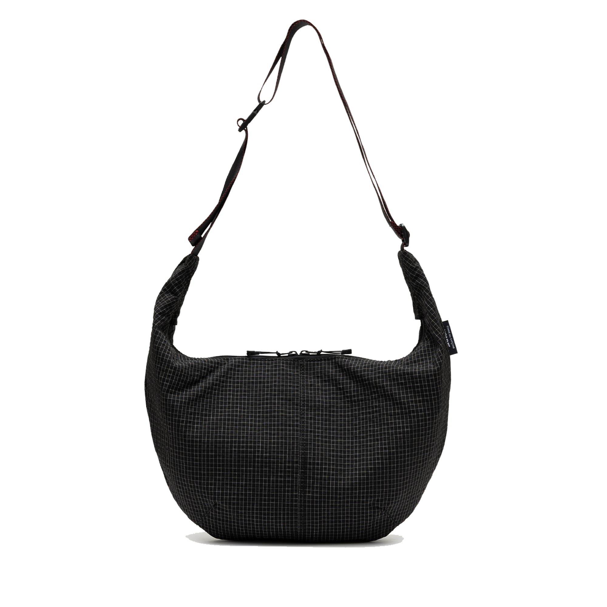 COMME des GARCONS HOMME: Polyester Grid Check Pattern (Black
