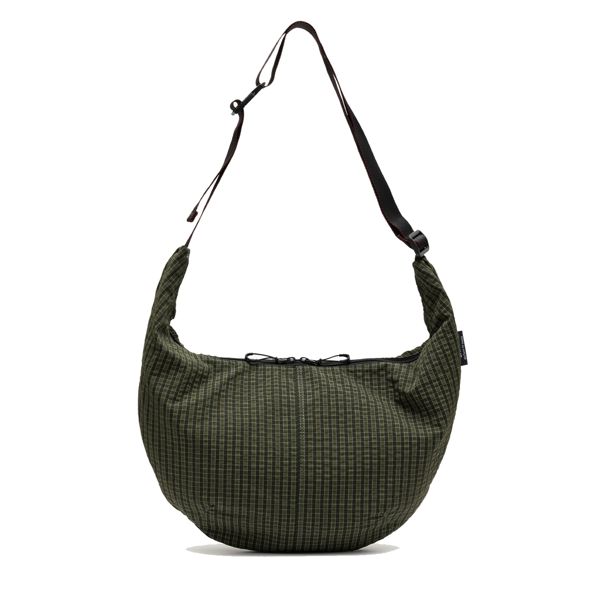 COMME des GARCONS HOMME: Polyester Grid Check Pattern (Khaki