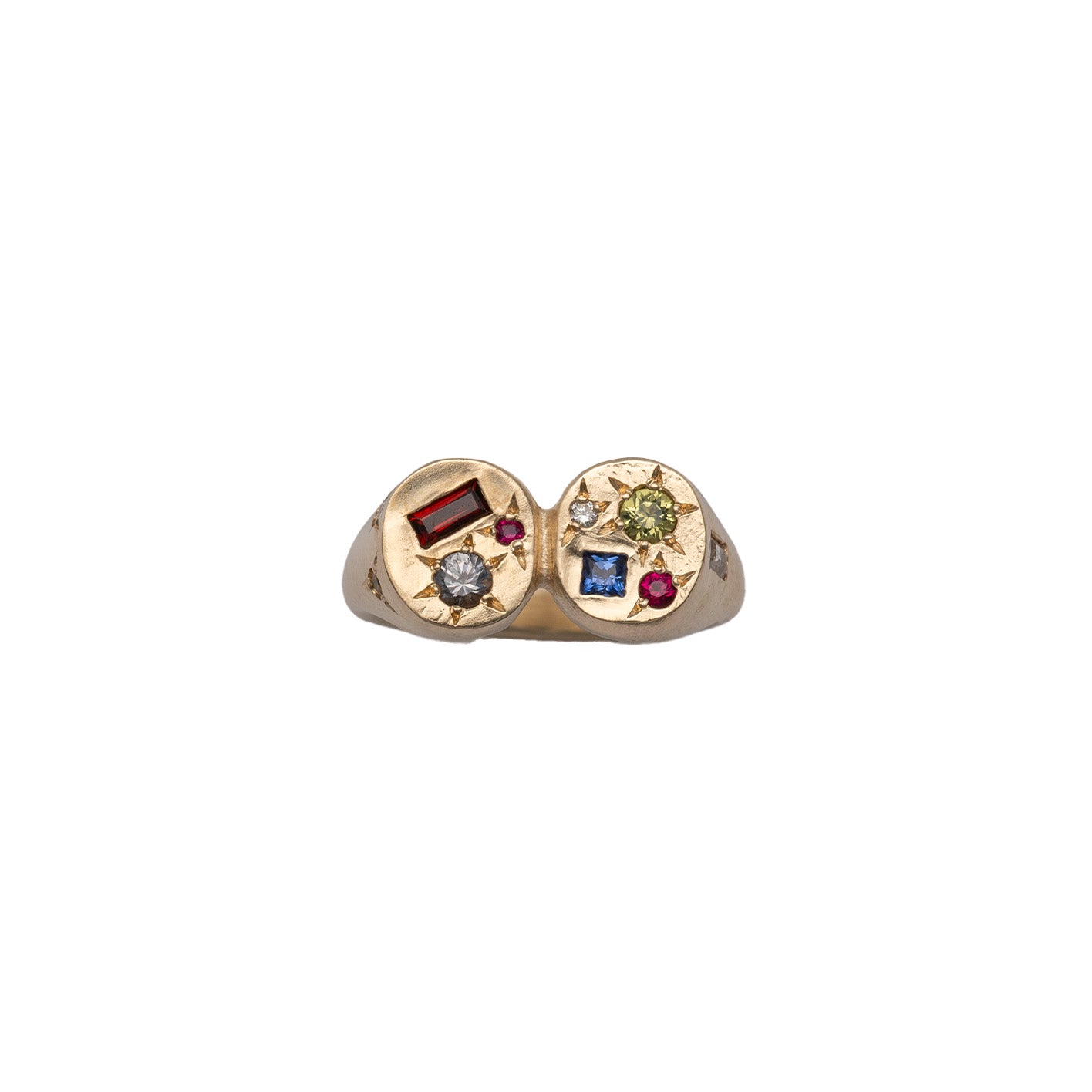 SEB BROWN: Double Neapolitan Ring Gold (9Yg) | DSMG E-SHOP