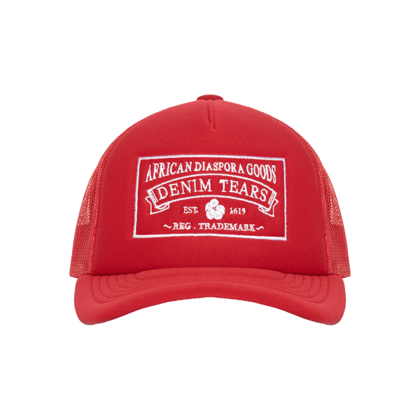 DENIM TEARS  - Adg Trucker Hat | Red - (Red)