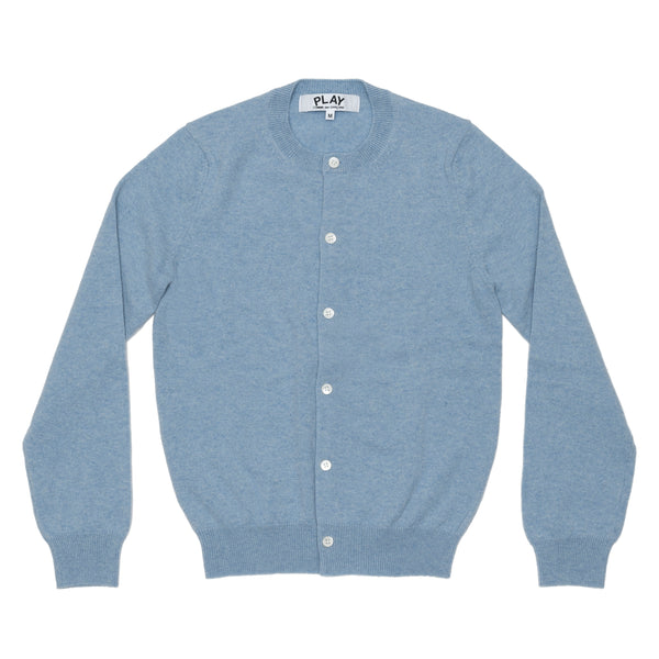 PLAY CDG  - Top Dyed Carded Lambswool Women's Cardigan - (Blue)