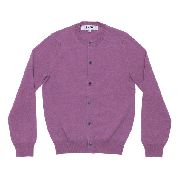 PLAY CDG  - Top Dyed Carded Lambswool Women's Cardigan - (Purple)