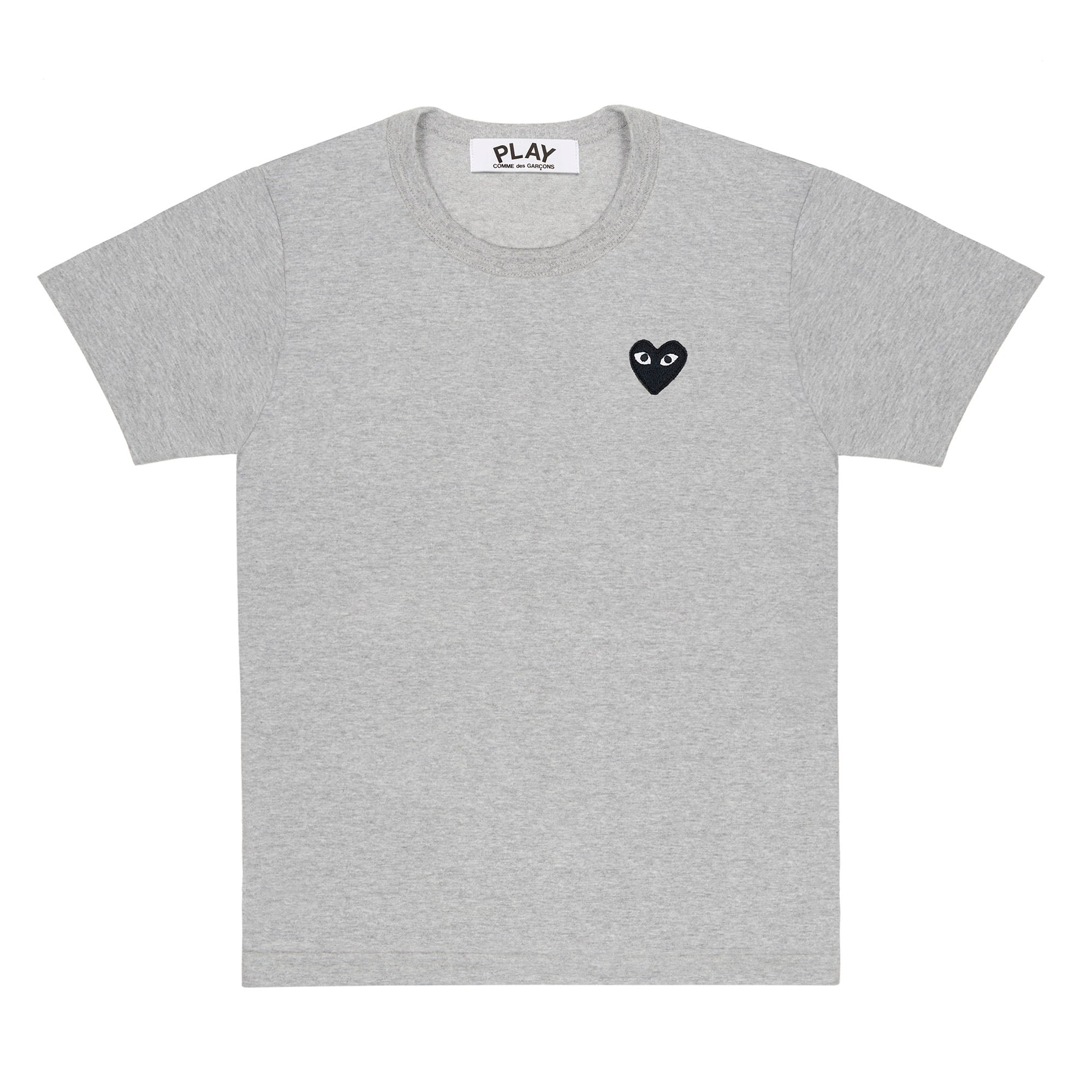 PLAY CDG - TOP DYED COTTON JERSEY WITH BLACK EMBLEM - (TOP DYED GREY)