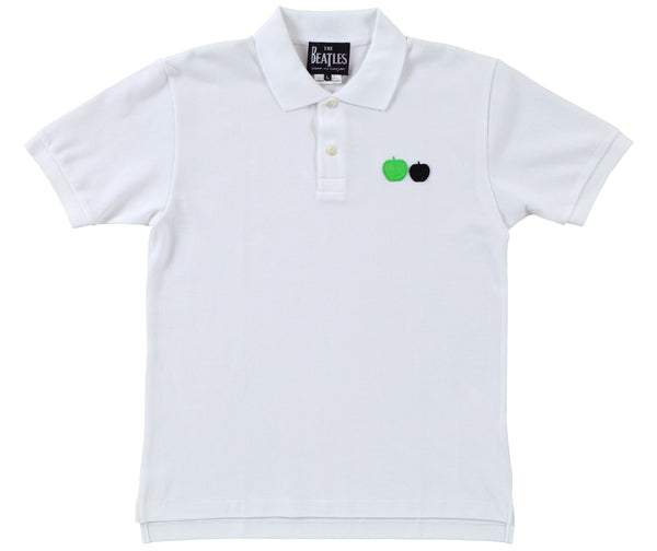 The Beatles CDG - Polo Shirt - (White with embroidered Apples)