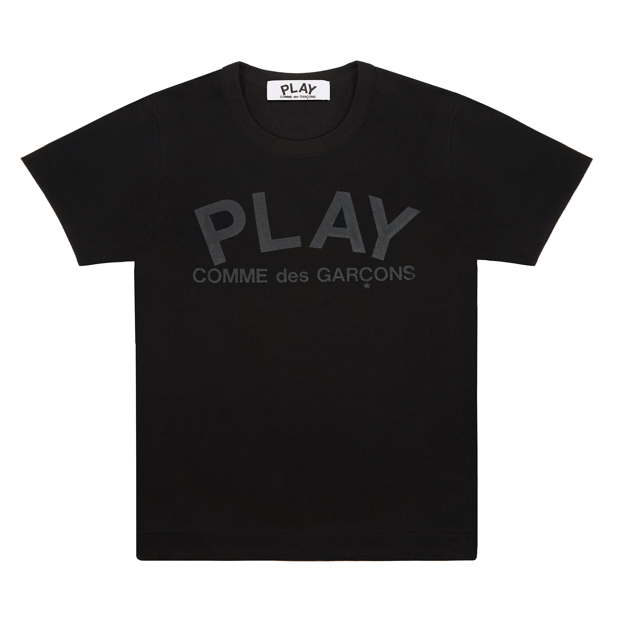 PLAY CDG - COTTON JERSEY LOGO PRINT - (BLACK) – DSMG E-SHOP