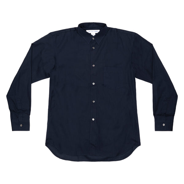 CDG SHIRT FOREVER - Cotton Poplin Narrow Classic Shirt - (Navy)