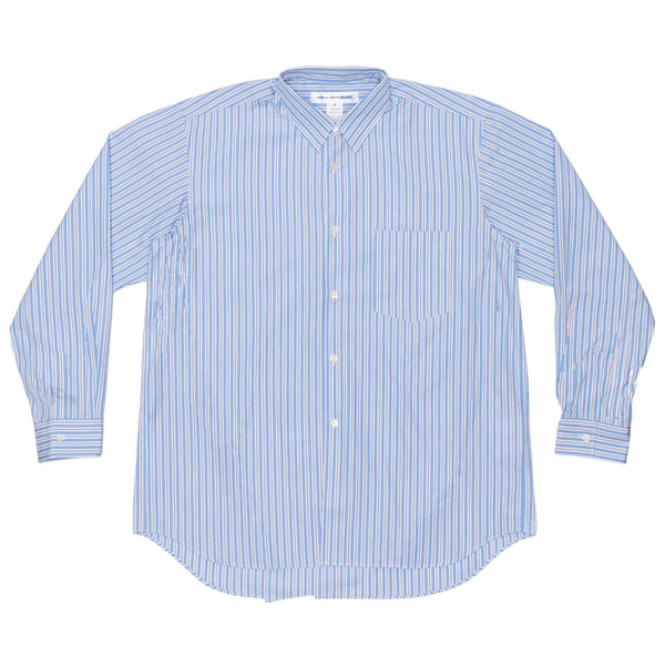 CDG SHIRT FOREVER - Wide Classic Yarn Dyed Cotton Poplin Shirt - (Stripe11)