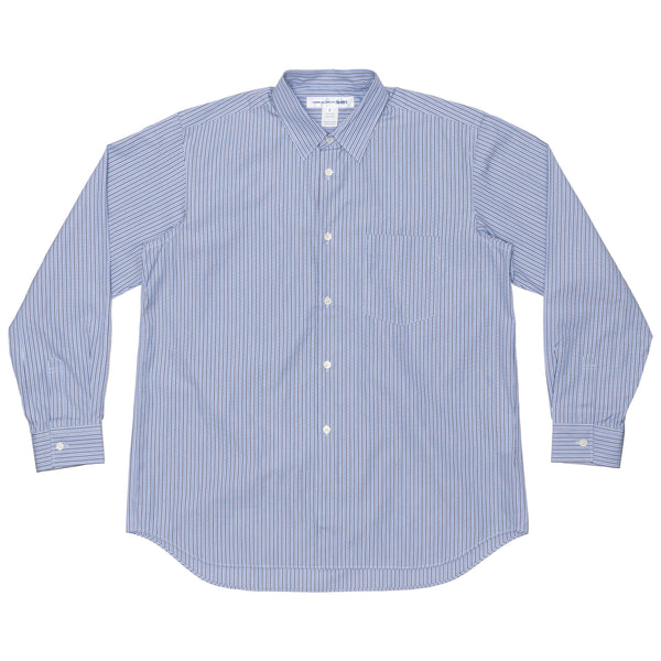 CDG SHIRT FOREVER - Wide Classic Yarn Dyed Cotton Poplin Shirt - (Stripe12)