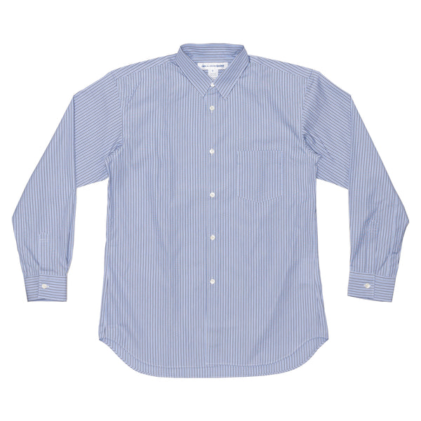 CDG SHIRT FOREVER -Narrow Classic  Yarn Dyed Cotton Poplin Shirt - (Stripe12)