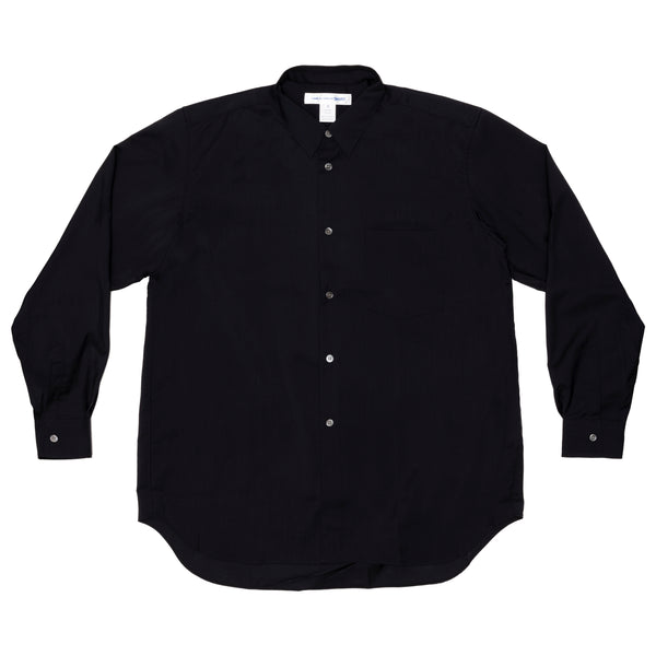 CDG SHIRT FOREVER - Wide Classic Fine Wool Shirt - (Navy)