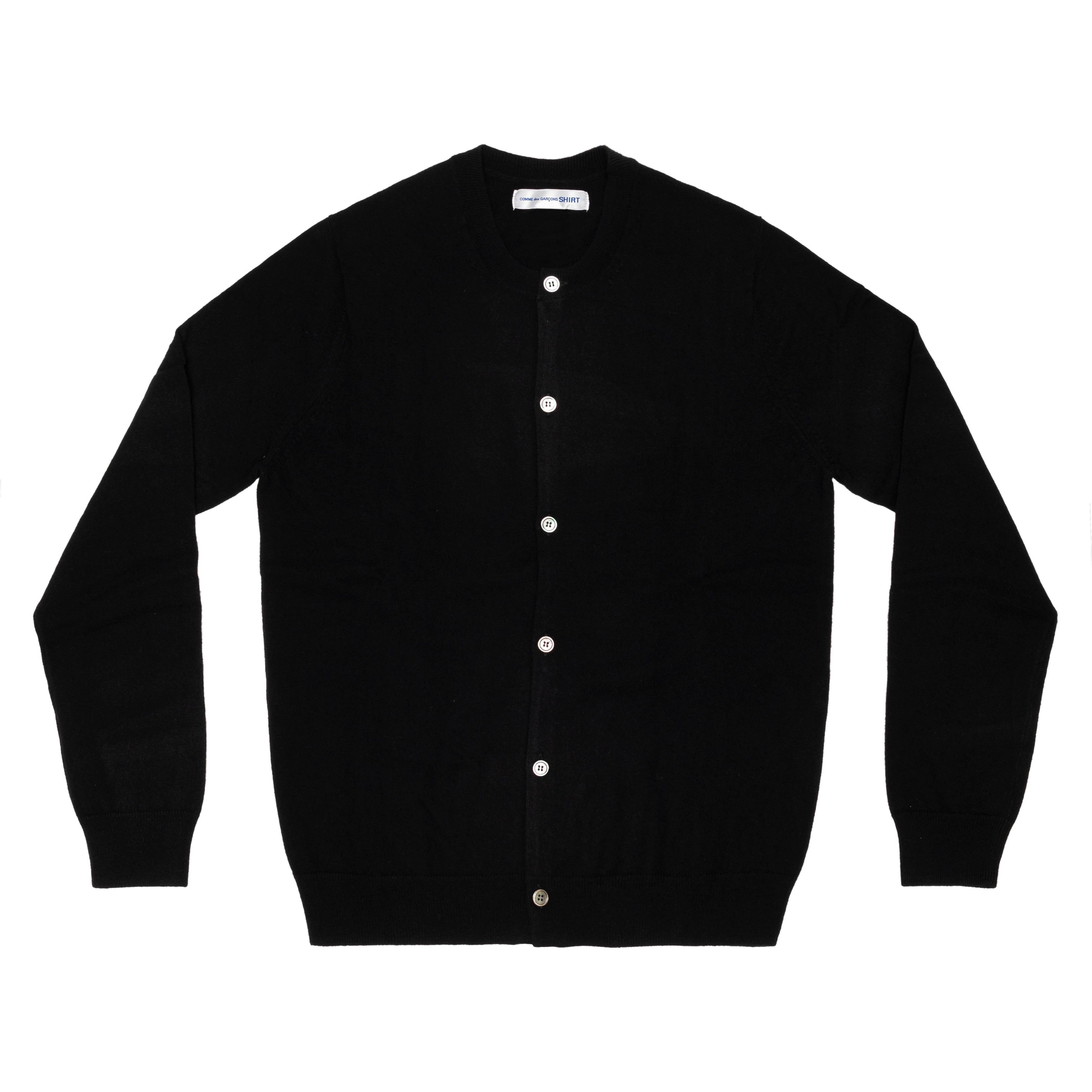 CDG SHIRT FOREVER - Round-Neck Knit Cardigan - (Black) – DSMG E-SHOP