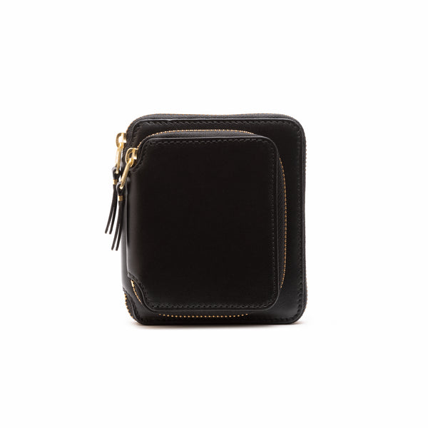 CDG WALLET - Classic Leather Outside Pocket Wallet - (8Z-X021 Black)