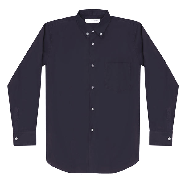CDG SHIRT FOREVER - Slim Fit Button-Down Cotton Shirt CDGS6PLA - (Navy)