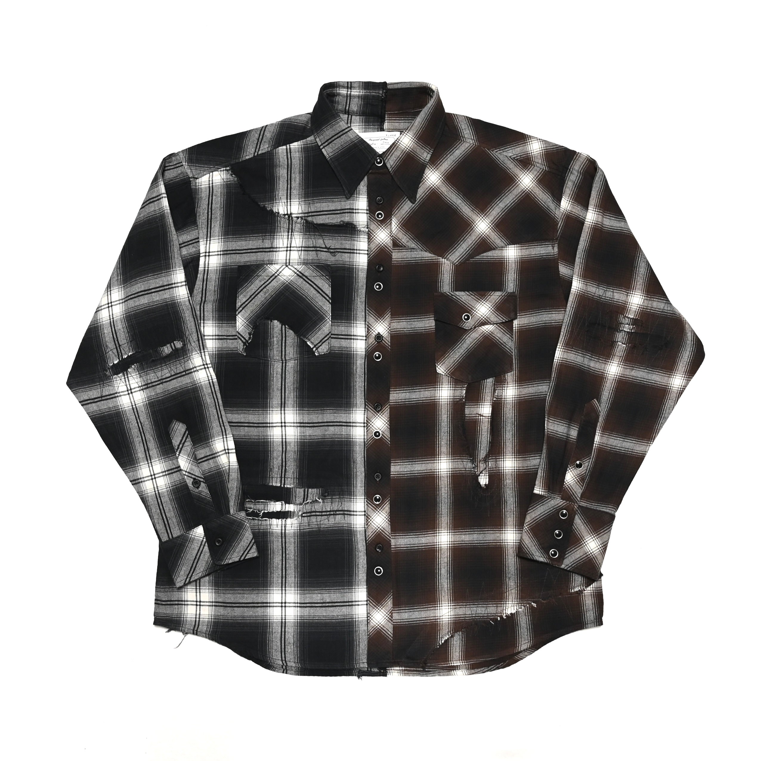 RAFU - Remake Shirt - (Dark Brown/Black) – DSMG E-SHOP