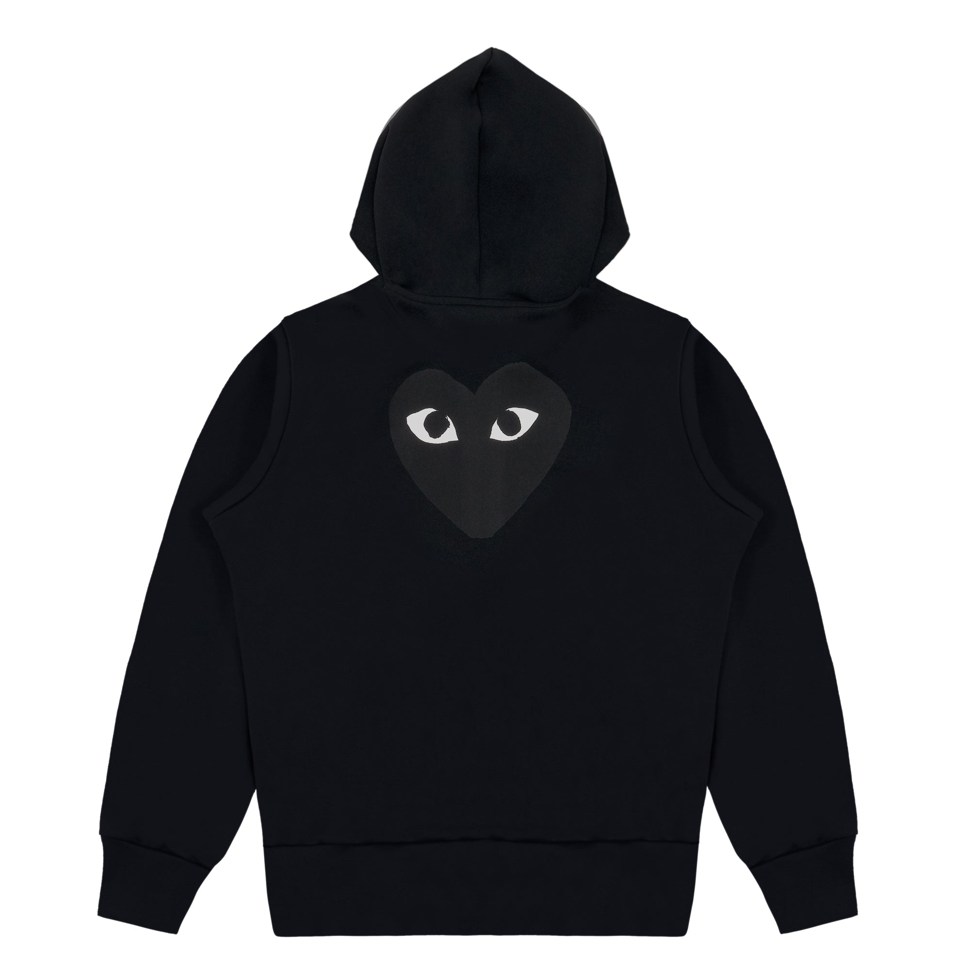PLAY CDG: Hooded Sweatshirt With Big Hearts (Black) | DSMG E-SHOP