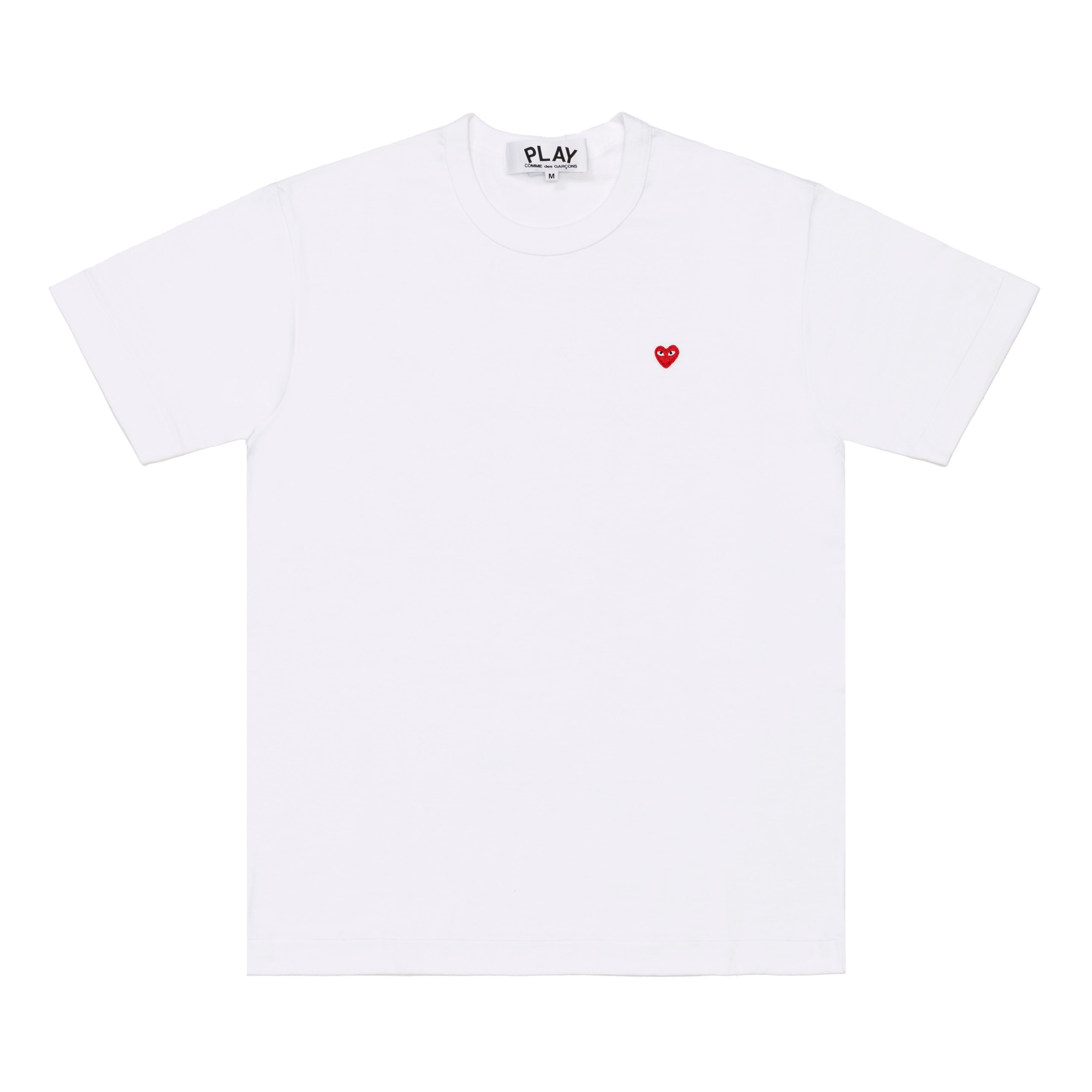 PLAY CDG T-SHIRT WITH SMALL RED HEART - – DSMG E-SHOP
