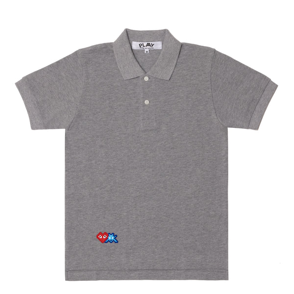 PLAY CDG - INVADER Polo Shirt - (Grey)