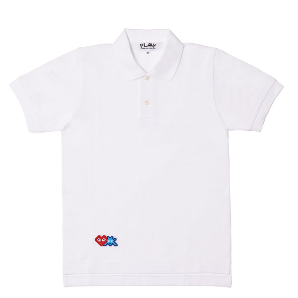PLAY CDG - INVADER Polo Shirt - (White)