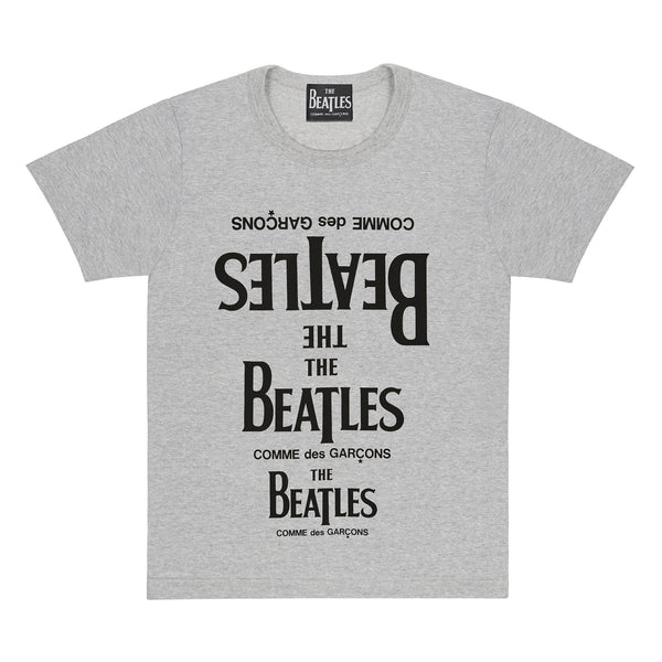 The Beatles CDG - Rubber Printed T-Shirt - (Grey) - (VT-T001-051)
