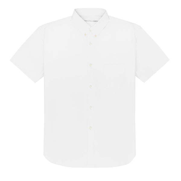 CDG SHIRT FOREVER - Button down oxford S/S Shirt CDGS8PLC - (White)