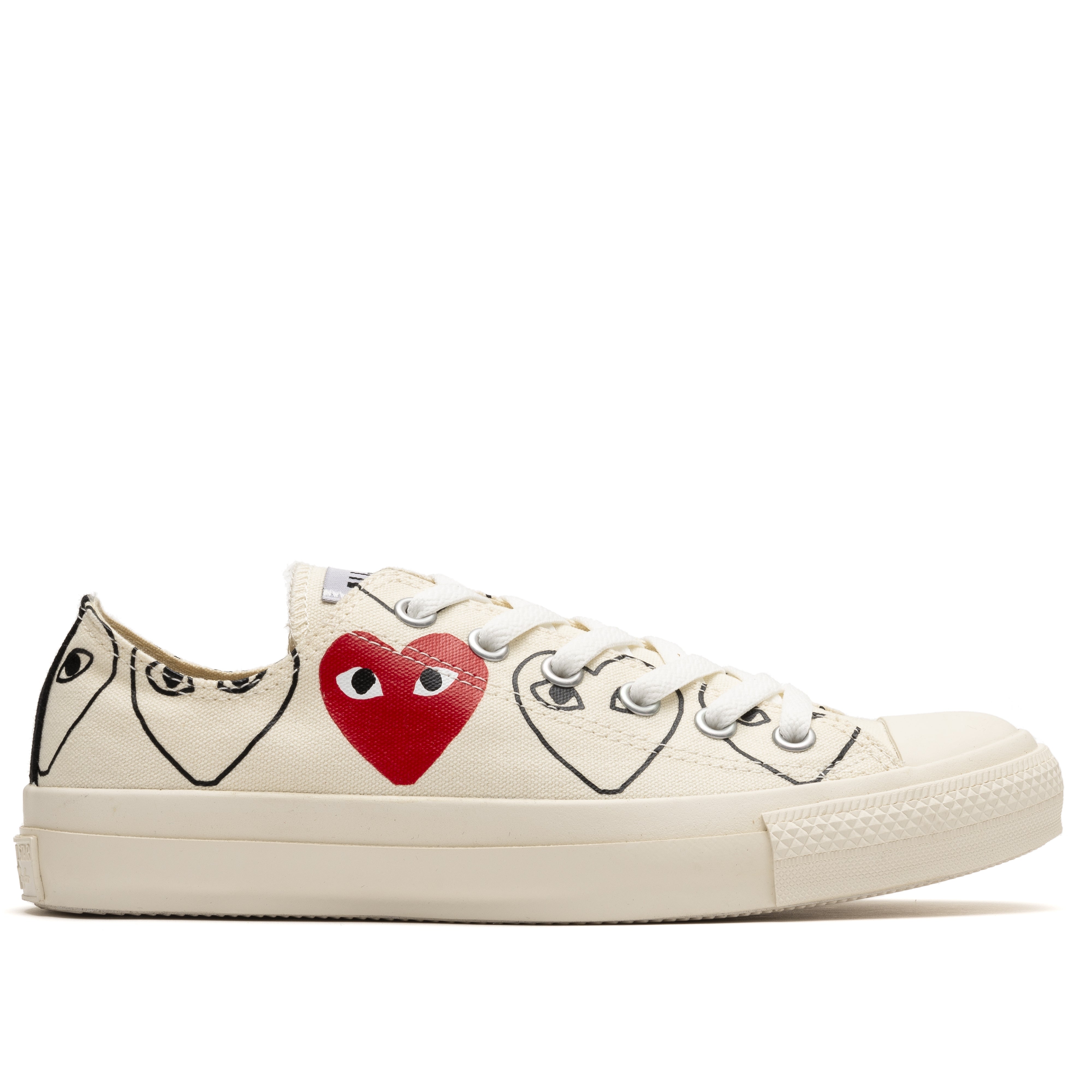 PLAY CDG CONVERSE - Chuck Taylor Low - (White) – DSMG E 