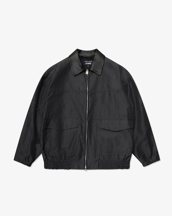 COMME des GARCONS HOMME - Wool Ramie Gabardinex Cowhide - (Black)