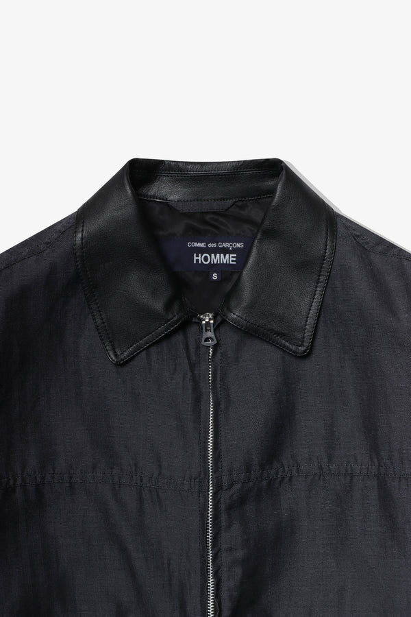 COMME des GARCONS HOMME - Wool Ramie Gabardinex Cowhide - (Black)