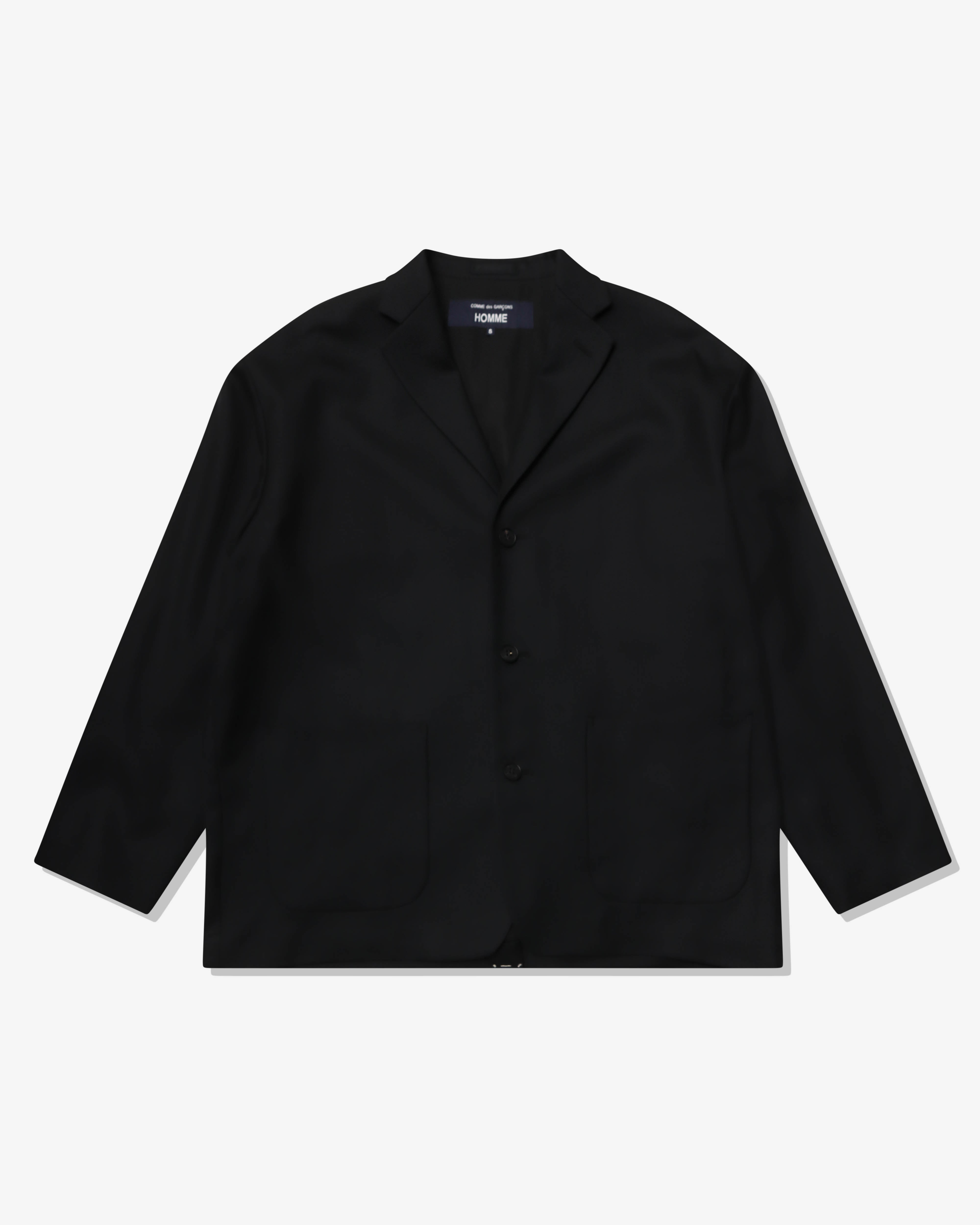 COMME des GARCONS HOMME: Wool Gabardine (Black) | DSMG E-SHOP
