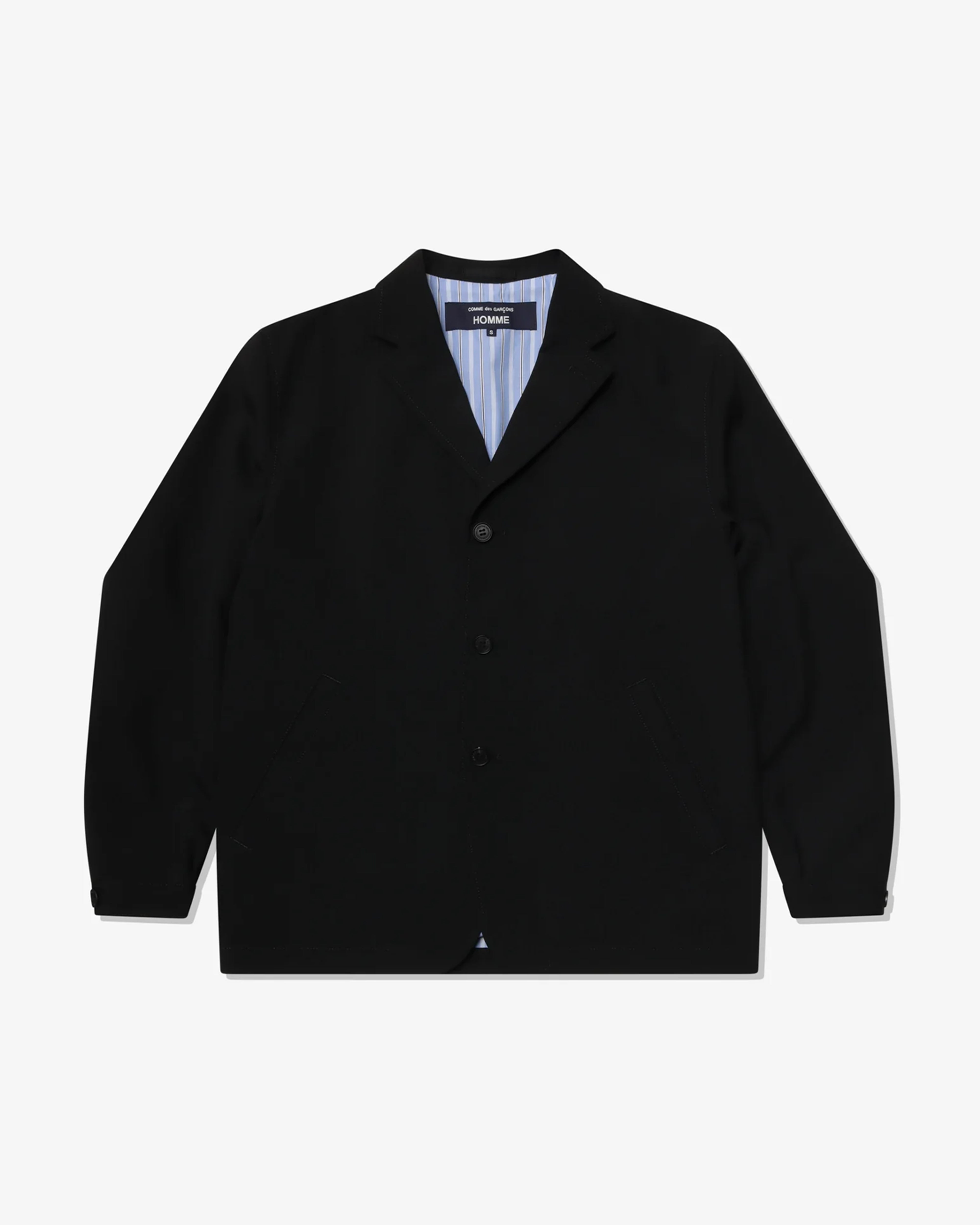 COMME des GARCONS HOMME: Wool Poplin (Black) | DSMG E-SHOP