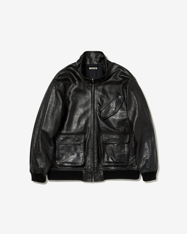 AURALEE - Lamb Leather Zip Blouson - (Black)