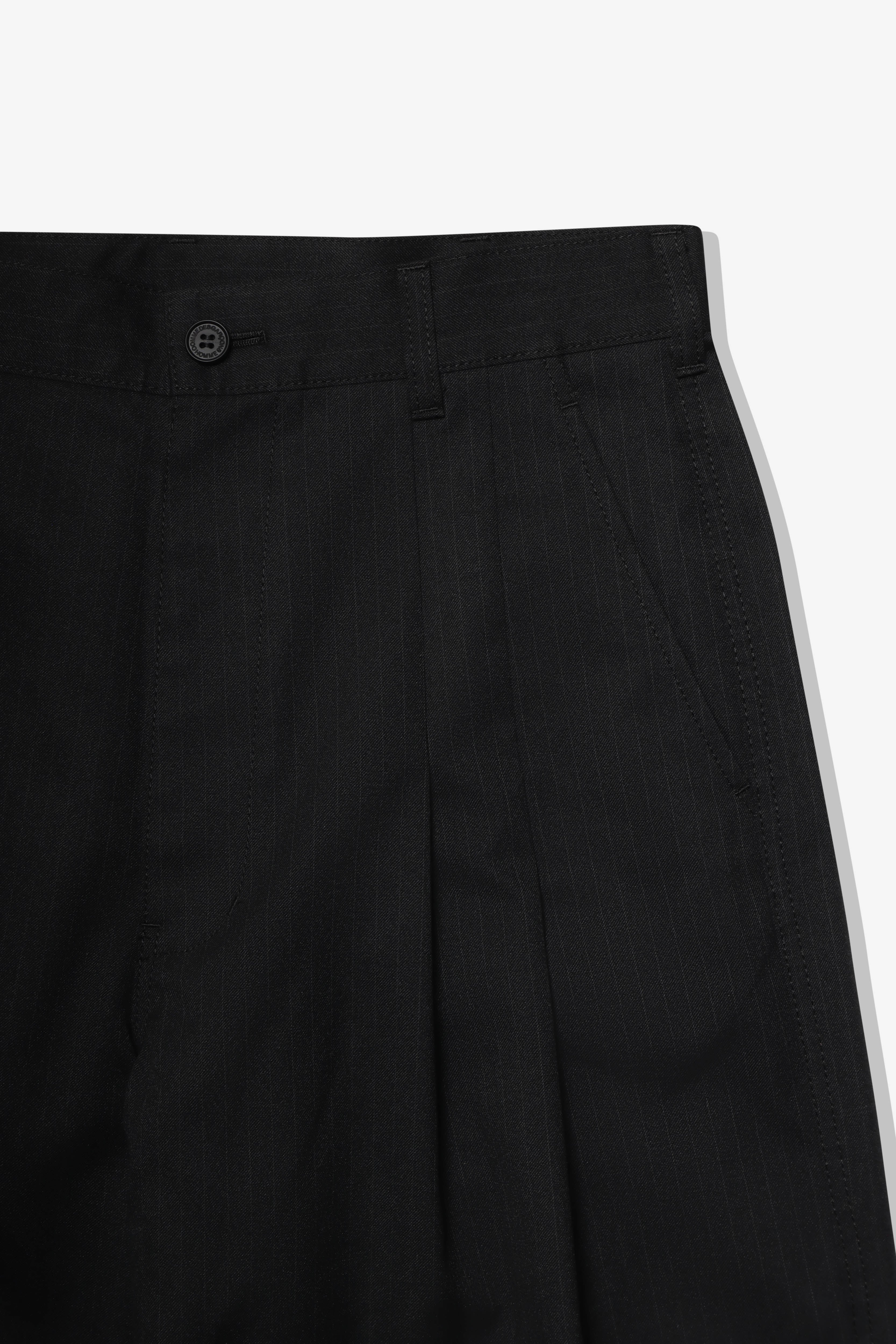 COMME des GARCONS HOMME: Polyester Wool Twill (Black) | DSMG E-SHOP