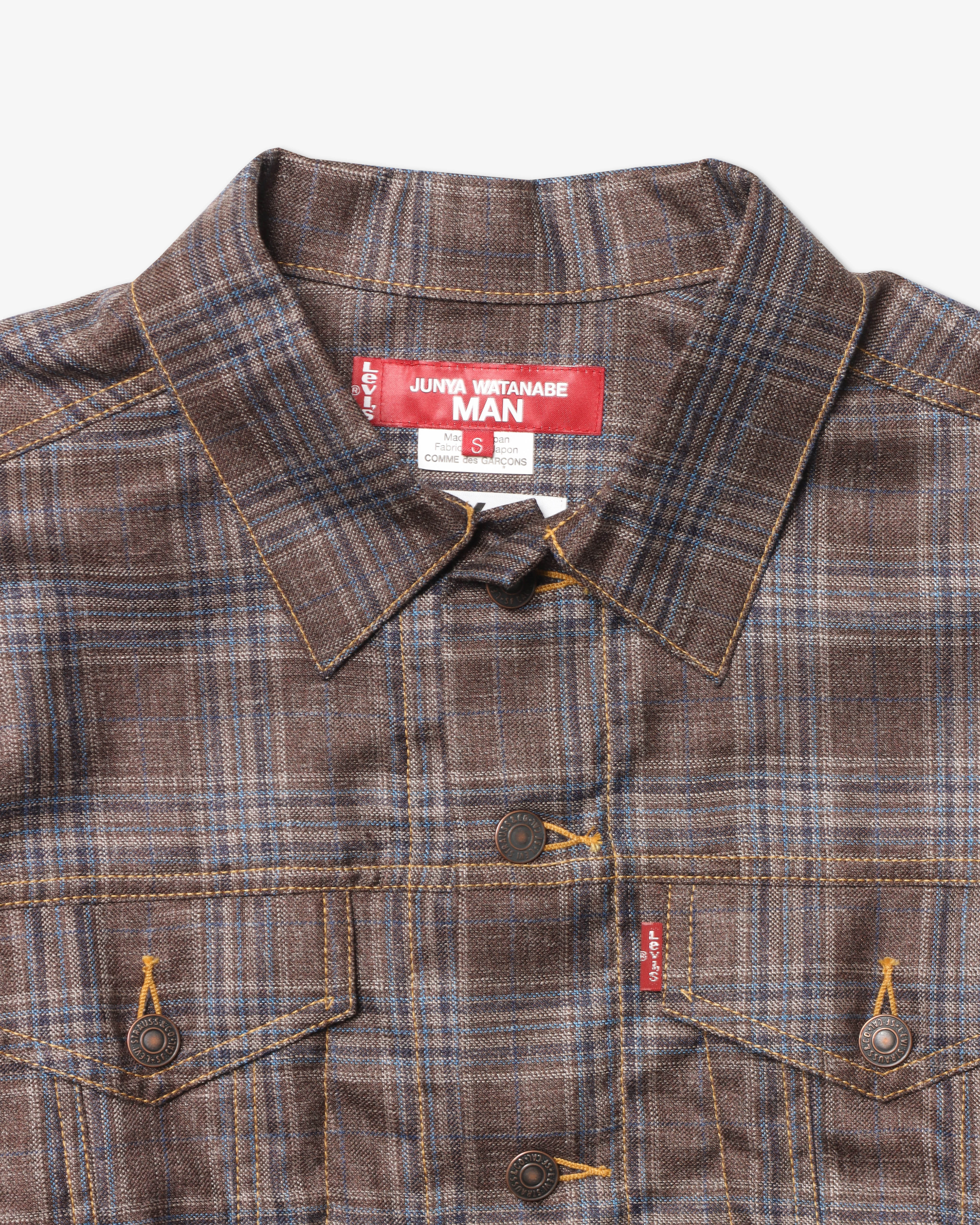 JUNYA WATANABE MAN: Wool Check Levi's W Name (Sax/Bgd/Pnk) | DSMG