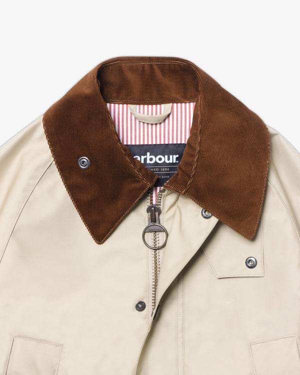 JUNYA WATANABE MAN - Nylon Polyurethane Laminated X Cotton Corduroybarbour W Name - (Beige X Brown)
