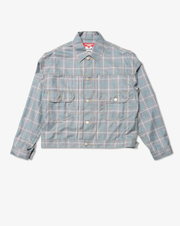 JUNYA WATANABE MAN - Wool Check Levi's W Name - (Sax/Bgd/Pnk)