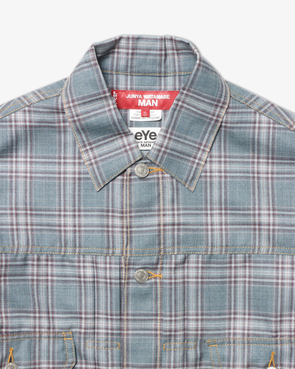 JUNYA WATANABE MAN - Wool Silk Check Levi's W Name - (Brw/Bge/Blue)