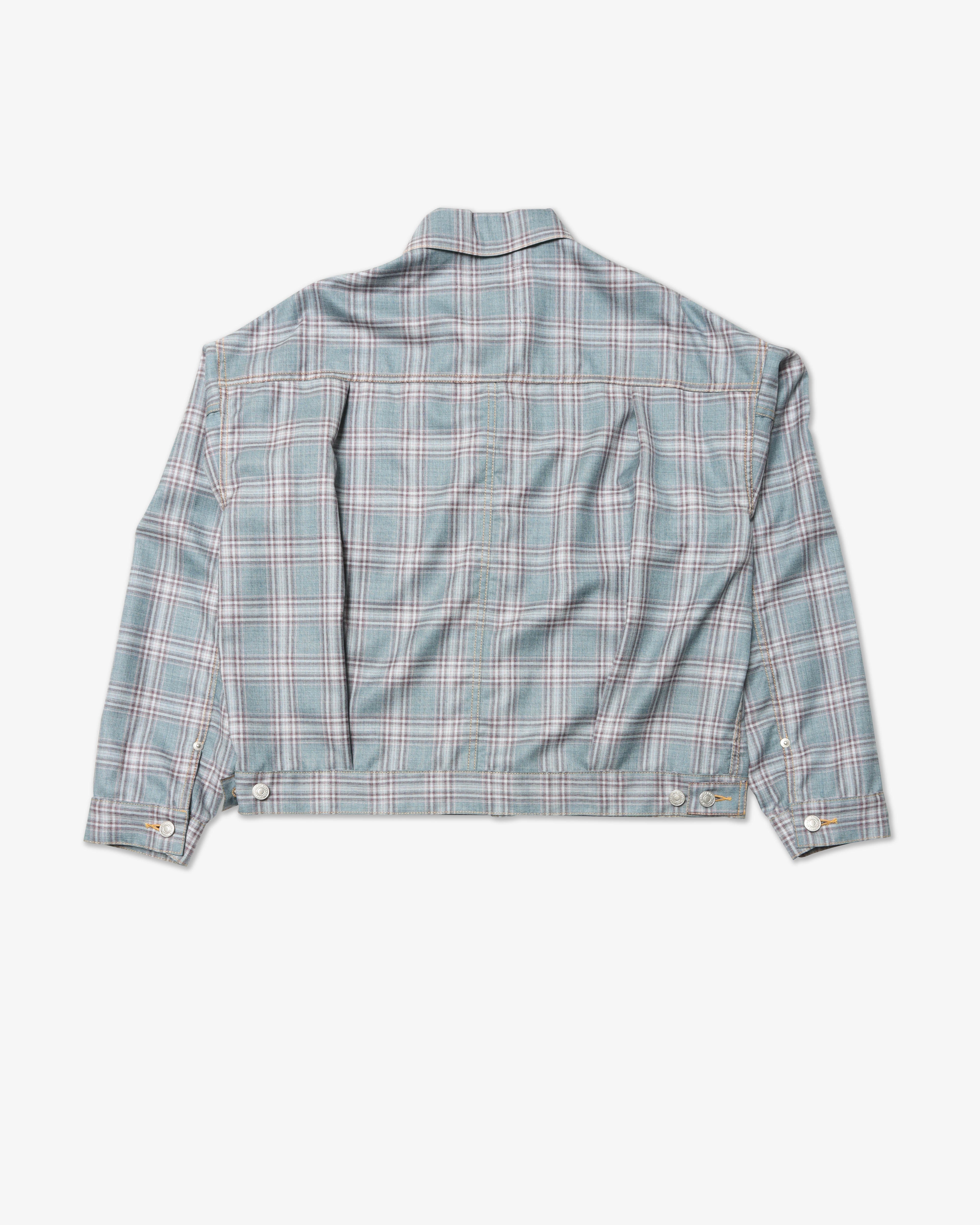 JUNYA WATANABE MAN コラボLevi's ウールチェックシャツ JUNYA WATANABE MAN: Wool Silk Check Levi's W Name (Brw/Bge/Blue