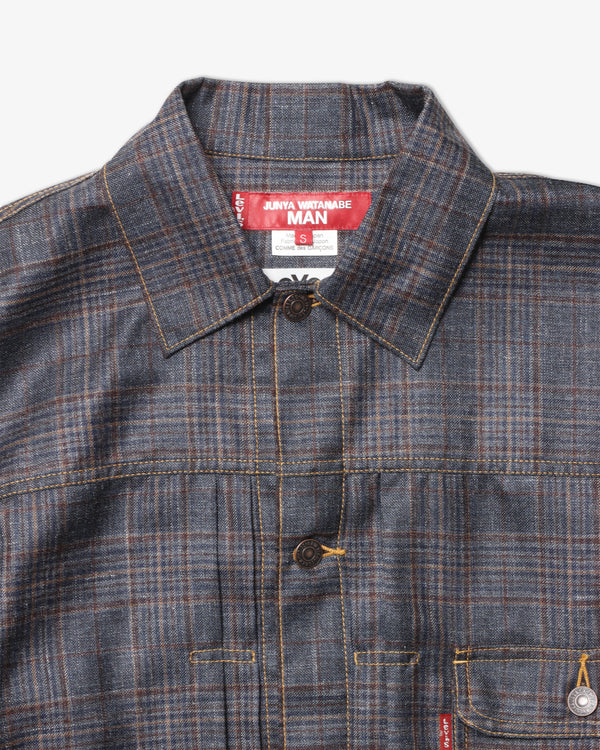 JUNYA WATANABE MAN - Wool Silk Check Levi's W Name - (Nvy/Brn/Gry)