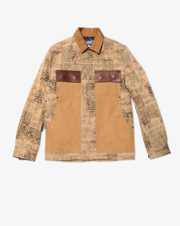 JUNYA WATANABE MAN - Polyester Cotton Gobelin Weave X Cotton Duck - (Beige/Bk X Brn)
