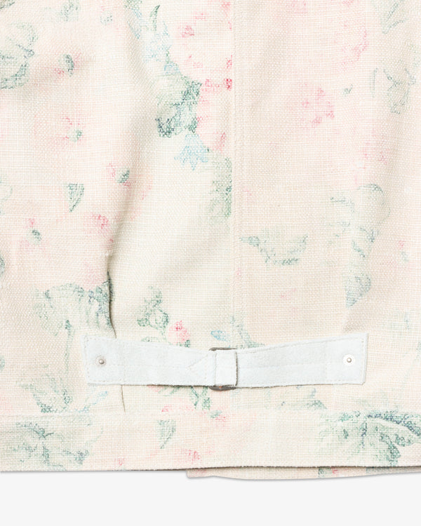 JUNYA WATANABE MAN - Rayon Linen Floral Pattern Printed X Cowhide Levi'S W Name - (Bge/Grn/Pnk)