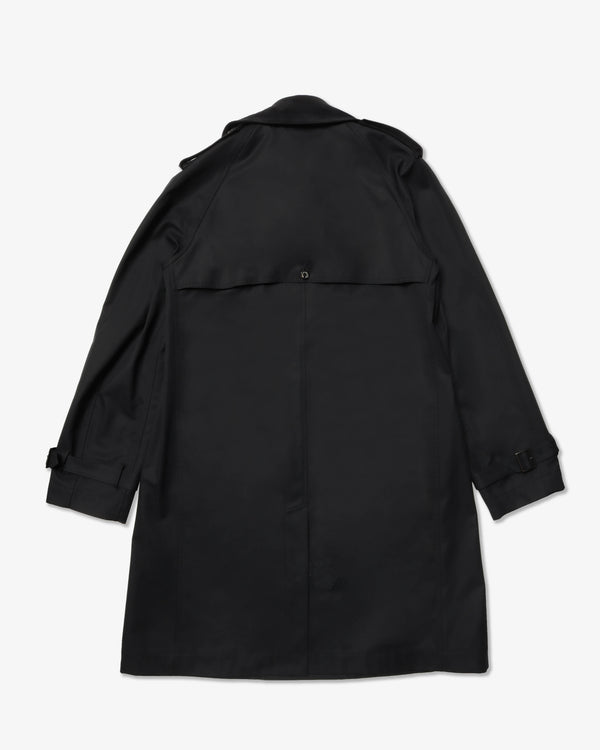 JUNYA WATANABE MAN - Cotton Gabardine Polyurethane Laminated X Cotton Corduroy Mackintosh W Name - (Black X Black)