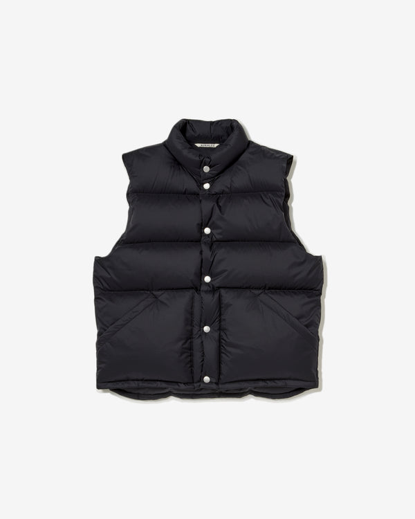 AURALEE - Super Light Nylon Ripstop Down Vest - (Black)