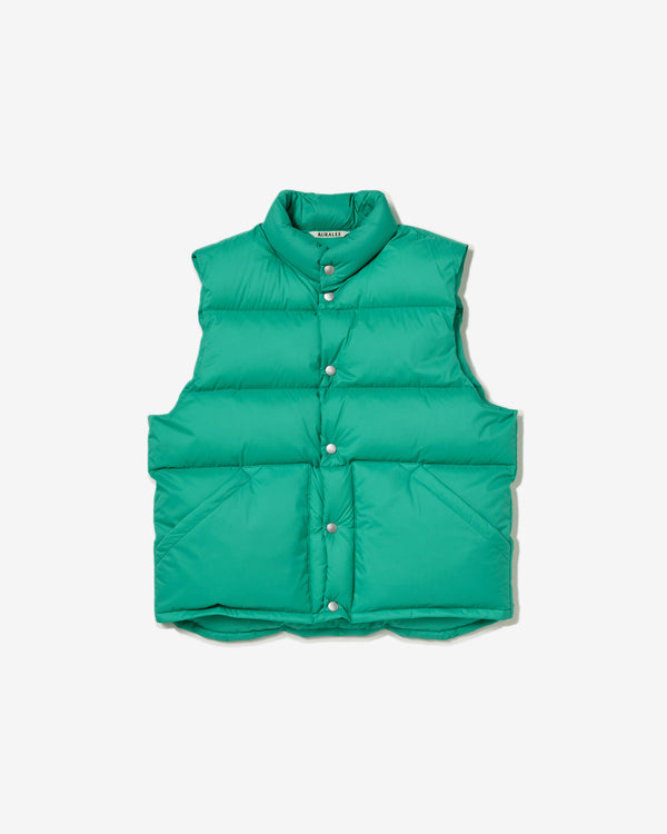 AURALEE - Super Light Nylon Ripstop Down Vest - (Jade Green)