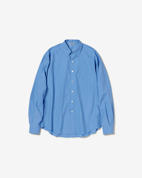 AURALEE - Washed Finx Twill Big Shirt - (Blue)