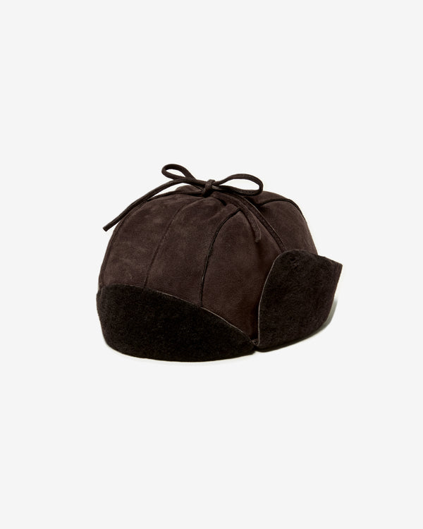 AURALEE - Merino Mouton Cap - (Dark Brown)