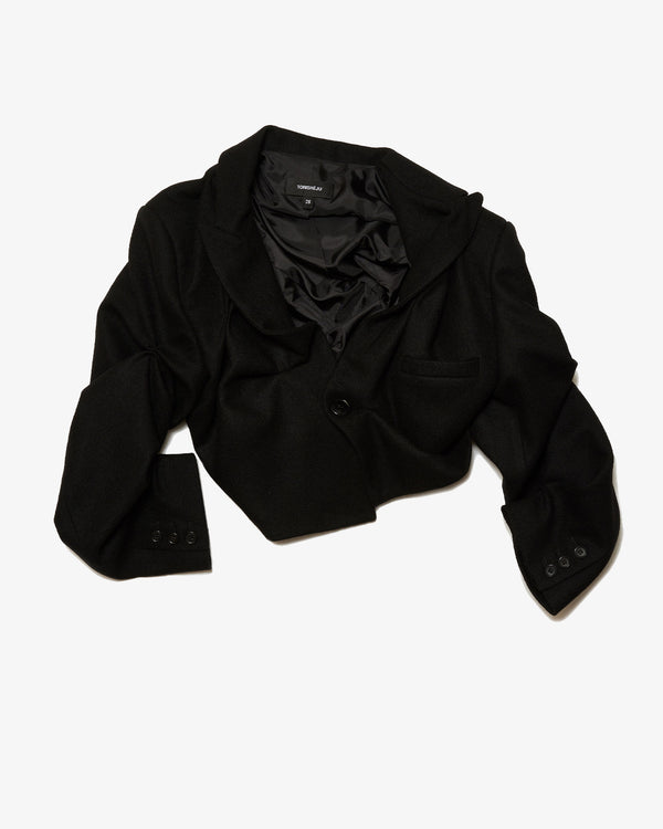 TORISHEJU - Scrunch Cropped Jacket - (Black)