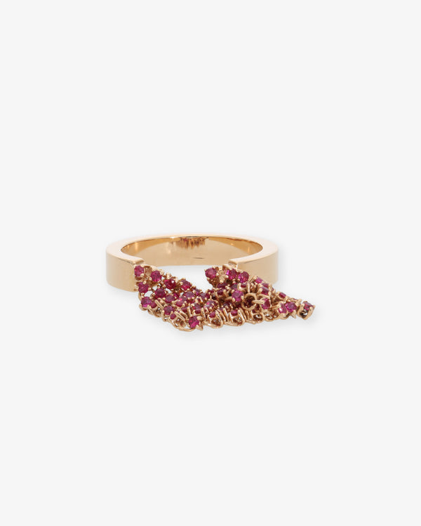 DAUPHIN - Fluid Captured Gap Ring - (Rose Gold)