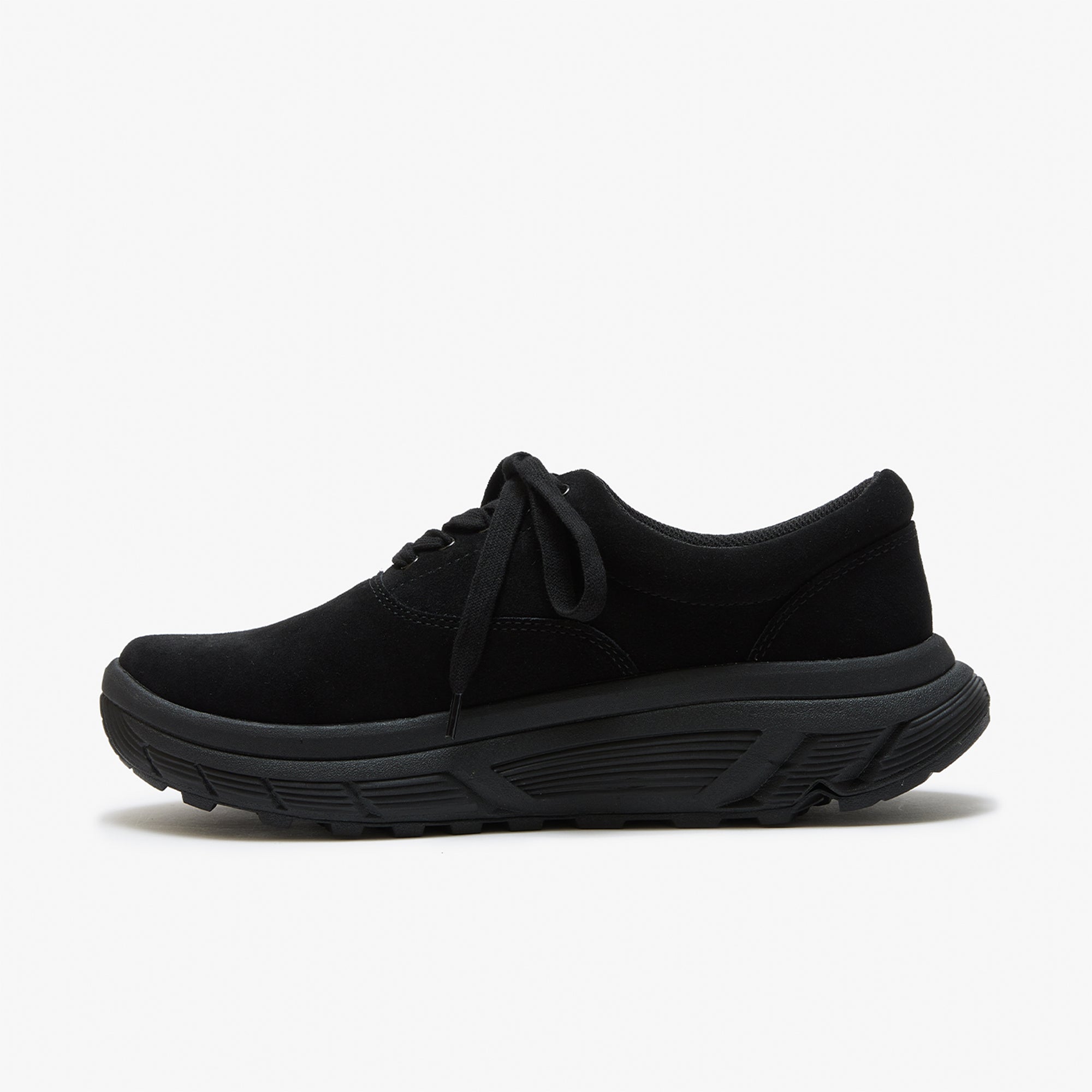 COMME DES GARCONS HOMME: Leather Double Layers Shoes (Suede Black