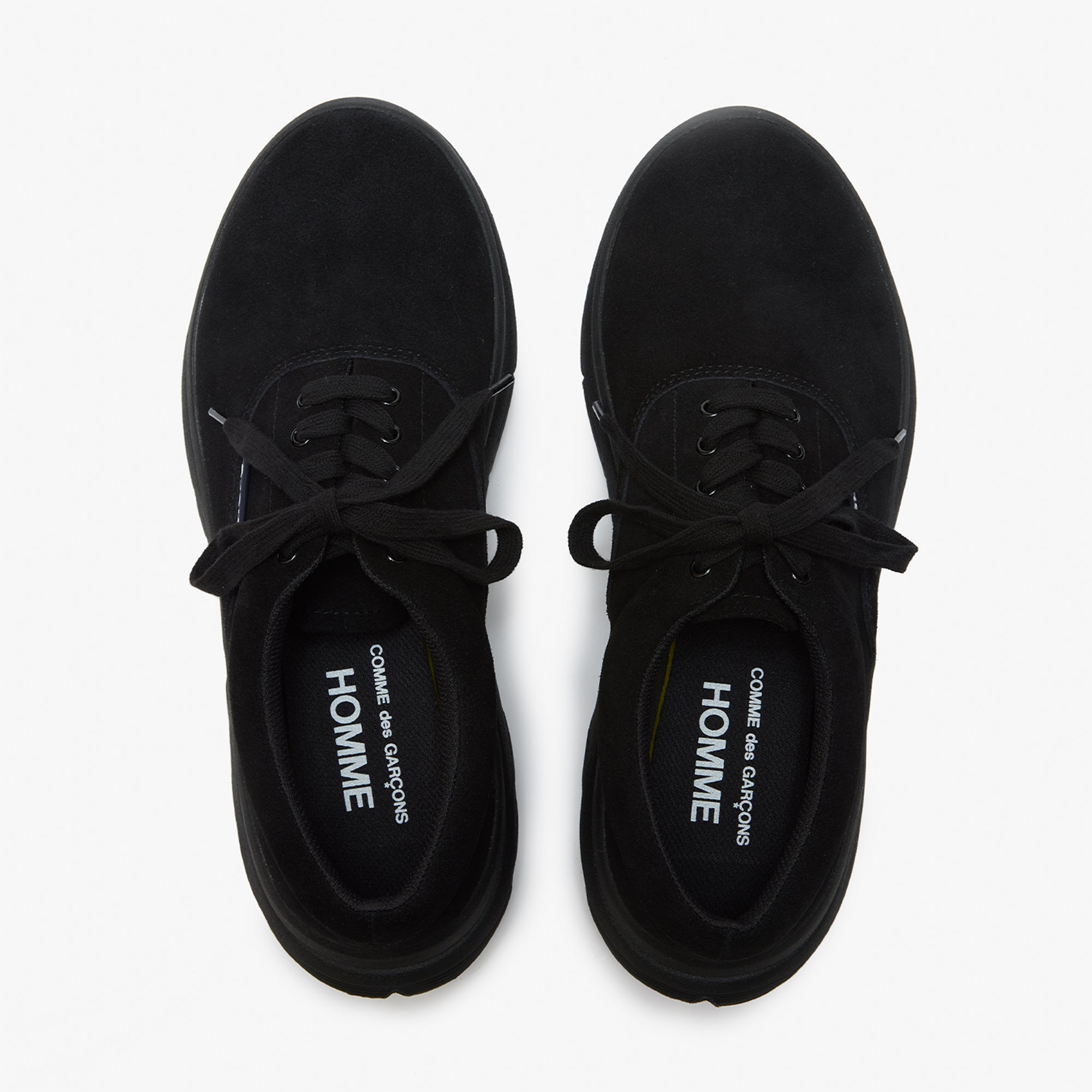 COMME DES GARCONS HOMME: Leather Double Layers Shoes (Suede Black